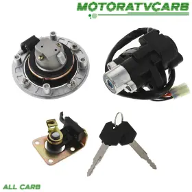 Mot2044740 All-carb Ignition Switch Fit For Suzuki Gsxr600 1997-2000 Gas Cap Cover Seat Lock Key Set