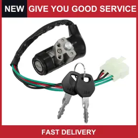 Automall Tech 745060301130 Pack Of 1 For Gy6 125 Motorcycle Scooter Security 5 Wires Ignition Switch Lock