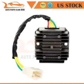 Autopartsclub2018 Apc10236501ps Voltage Rectifier Assembly Black Finish 5 Pins Fits 260cc 250cc 300cc 12v New