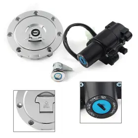 B-shiparts 550717330728 Ignition Switch Fuel Cap Cover Seat Lock Key Set Fit Honda Cb500 600f Cbr250r