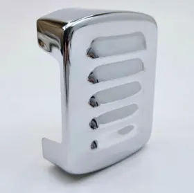 Bpd-16111 Billet Proof Designs Chrome Louvered Ignition Coil Cover For 1965-1984 Harley Shovelhead/evo 4-spe