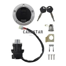 Carbstar 741079452856 Ignition Switch Fuel Gas Cap Seat Lock Key Set For Suzuki Gsxr750 600 2004-2005