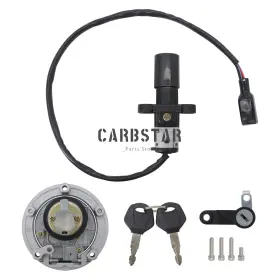 Dq-ts0014 Carbstar Ignition Switch Fuel Gas Cap Seat Lock Key Set For Yamaha Yzf-r25 R3 2015-2024