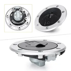 Comebuybest 330000128528 Fuel Gas Tank Cap Cover Lock Set Aluminum And 2 Keys Universal Fit Kawasaki Ninja