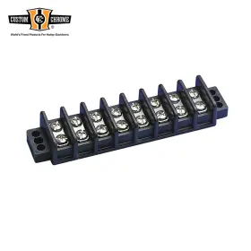 17705 Custom Chrome Eight Connections 8 Lug Electrical Junction Block 4 Hole New