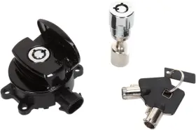 E21-0214gbk Drag Specialties Side Hinge Ignition Switch With Fork Lock - Black
