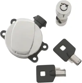 E21-0214k Drag Specialties Side Hinge Ignition Switch With Fork Lock - Chrome