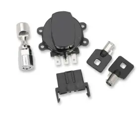 Xf-2-2106-0253 Drag Specialties 2106-0253 Side Hinge Ignition Switch With Fork Lock - Black