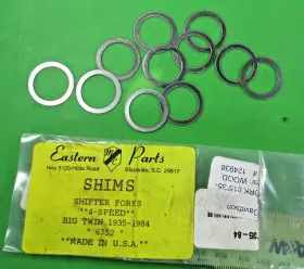 1106-0022 Eastern Motorcycle Parts E. P. Shifter Fork Shims 0.015 Inch A-6752 Harley Davidson 11 Count 1935-1984 Twins