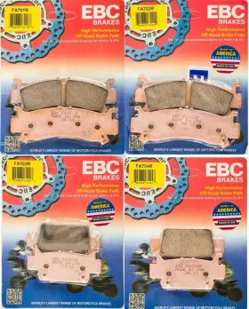 Fa704r Ebc Fa701r Fa702r Fa703r R Series Long Life Front And Rear Brake Pad Kit For Honda Pioneer 1000 Talon