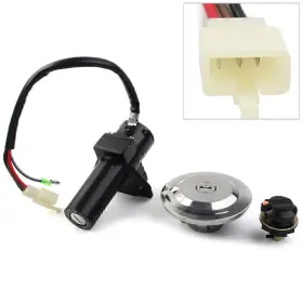 Efmotorshop 550724254383 Ignition Switch Fuel Cap Lock Seat Set For Yamaha Ybr125 2002-2013 Motor