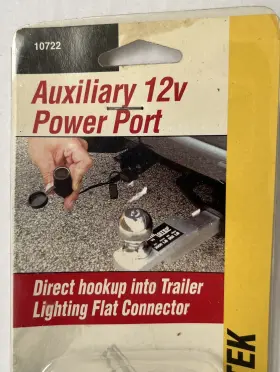 10722 Electro-tek Electrotek Auxiliary 12v Power Port Direct Hookup Trailer Lighting Connect