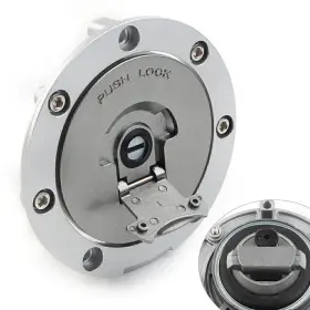 Flashbuyeasy 550752139102 Universal Fuel Gas Tank Caps Cover And Lock With Key 7 Hole For Honda St1300 Cb400