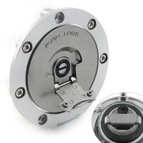 Flashbuyeasy 550752144861 Universal Fuel Gas Tank Caps Cover And Lock With Key 7 Hole For Honda St1300 Cb400