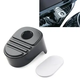Flashbuyeasy 550752678861 Tri Line Ignition Switch Cover Fit Harley Electra Glide Road King 2014-18 Black