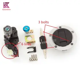 Fx-jt-m02046-km-202603 Fxcnc Ignition Switch Fuel Cap Seat Lock Keys For Suzuki Gsxr 600 750 1000 2004-2005