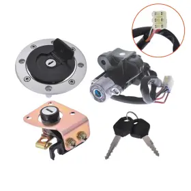 Gg101172e Globegarage Ignition Switch Seat Gas Cap Lock Key Fit For Suzuki 1997 1998 1999 2000 Gsxr600
