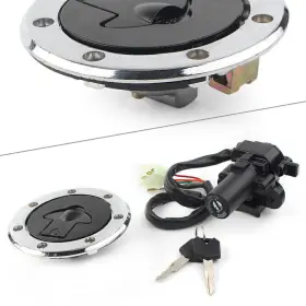 Goodnewstoreusa 420012278721 Ignition Switch Fuel Gas Cap Seat Lock Key Fit Kawasaki Zx7r Zx9r Zxr750 Zx900