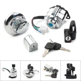 Goodnewstoreusa 550718951861 Ignition Switch Gas Cap Helmet Lock Key Fit Honda Vt250 Shadow Vt400 Vt600 Vt750