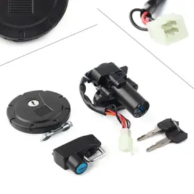 Goodnewstoreusa 550728599251 Ignition Switch Fuel Gas Cap Lock Set Fit Kawasaki Klx250/250s/sf Klx125 Kl250
