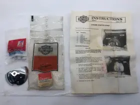 32626-81 Harley-davidson Oem Nos Chrome Starter Cover Trim Cap Mounting Kit P/n