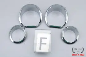 61400451 Harley-davidson 2018 Electra Glide Cvo Instrument Panel Gauge Trim Set Chrome