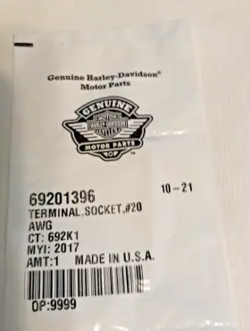 69201396 Harley Davidson Genuine Harley-davidson Socket Terminal #20 Awg Oem P/n New