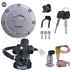 Hgf55260 Home-garden-fix Ignition Switch Fuel Gas Cap Seat Lock Key Set For Honda Cbr600f4/f4i 2001-2006