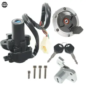 Hgf96412 Home-garden-fix For Kawasaki Ninja 250r Ex250j 2008-2012 Ignition Switch Lock Gas Cap Cover Set