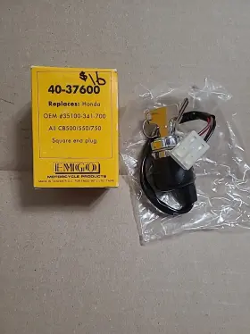 40-37600 Honda Emgo Nos Ignition Switch Key Cb500 Cb550 Cb750 Cb360 Cb350 Cb200 Square Plug