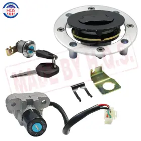 Dlcgs500 Hqs Ignition Switch Fuel Gas Cap Cover Seat With Lock Key For 2001-2012 Suzuki Gs500