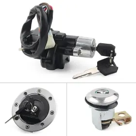 Hukyu 612041343895 For Suzuki Sv650 99-02 Ignition Switch Fuel Gas Cap Seat Lock Key
