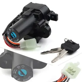Hukyu 612046131916 Ignition Switch Lock Set For Kawasaki Klx125 Klx250 Klx250s/sf D-tracker 2009-14
