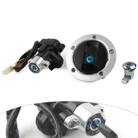 Hukyu 612046218822 Ignition Switch Lock Fuel Gas Cap Seat Set Fit Suzuki Sv1000 Sv1000s 08-09