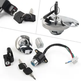 Hukyu 612046492642 Ignition Switch Lock Fuel Cap Key Set For Honda Cmx250 Rebel 85-15 95-99
