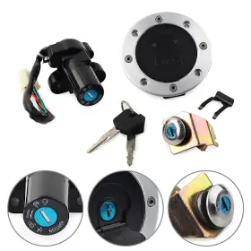 Hukyu-57yf079 Hukyu Ignition Switch Fuel Gas Cap Cover Seat Lock Key Set For Suzuki Gs500 2001-2012