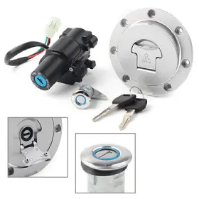 Hukyu-57yf098 Hukyu New Ignition Switch Fuel Gas Cap Cover Seat Lock Key Set For Honda Cb500 Cb600f