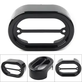 Hukyu-67yf040 Hukyu Drag Black Regulator Cover For Harley Softail Fxst Flst Fxstd 2001-06