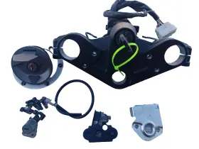 11065-0708 Kawasaki 2008-2012 Complete Oem Lock Set Ignition Gas Seat With Key And Top Bridge