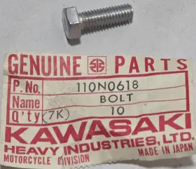 110n0618 Kawasaki 1 New Genuine Z1 900 Kz900 Kz1000 Factory 6x18 Bolt Part Oem