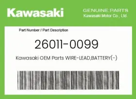 26011-0099 Kawasaki Genuine Wire-lead Battery -