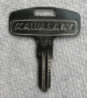 27008-1026 Kawasaki Nos Ke125 Ke175 Kl250 Ks125 Key Blank #1026 Oem
