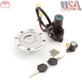 Fx-ts-02030-200414-06 Krace Ignition Switch Lock Gas Cap Tank Cover Fuel Key Oil For Yamaha Yzf R1 2002-2003