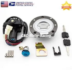 Fx-ts-02030-2110707-15 Krace For Yamaha Yzf R1 R6 1992-2012 Fuel Gas Cap Ignition Switch Seat Lock Keys Set