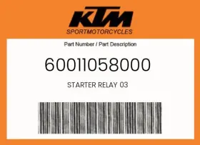60011058000 Ktm Genuine Starter Relay 03 -