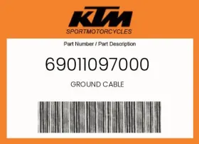 69011097000 Ktm Genuine Ground Cable -