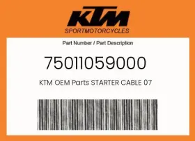 75011059000 Ktm Genuine Starter Cable 07 -