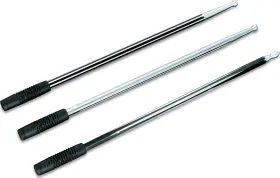 Kuryakyn 191209016890 Billet Antenna Round/grooved Black And Raw