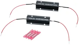 2992 Kuryakyn 100 Watt - 6 Ohm Black Anodized Aluminum Load Equalizers