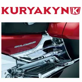 Kuryakyn Mn/gfx4 Louvered Chrome Battery Box Covers For 2012-2017 Honda Gl1800hp Sm